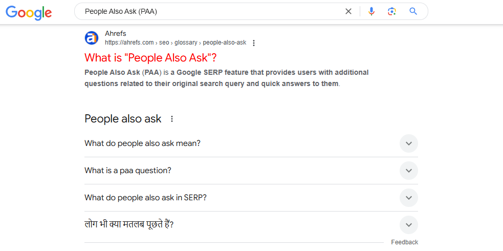 What is People Also Ask (PAA)